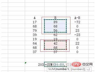 How to sum in xls