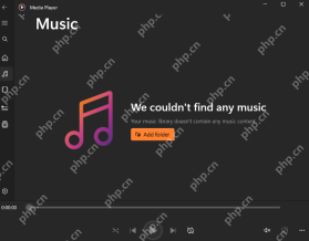 Windows 11 媒体播放器音乐页提示找不到音乐并显示 Add folder 按钮