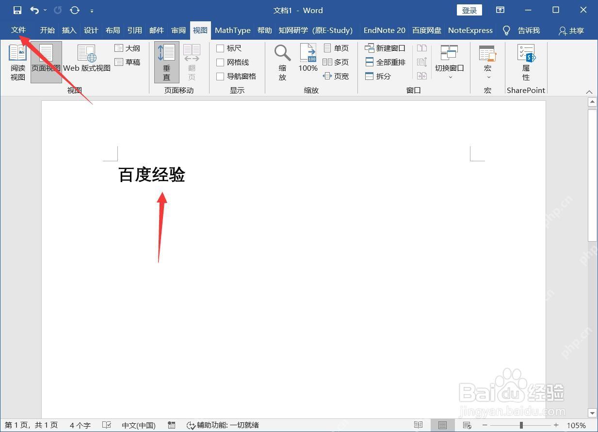 Word 视图选项卡勾选标尺