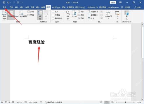 Word 视图选项卡勾选标尺