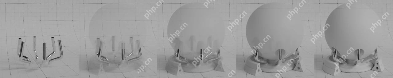 Blender 5.2 Principled BSDF Alpha 示例展示透明度变化后的材质效果