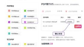 确认需要提取文字的PDF文件上传成功