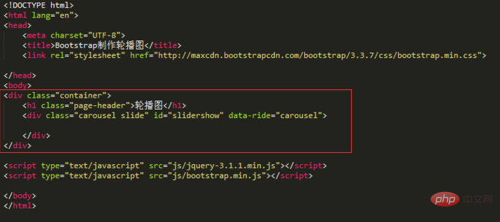 How to implement bootstrap carousel chart