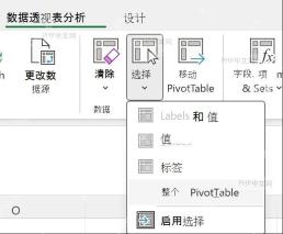 Excel 数据透视表分析中选择整个数据透视表
