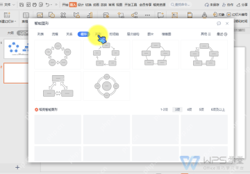 WPS演示中打开智能图形选择窗口