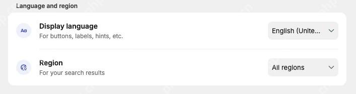 Brave Search 的语言与地区设置
