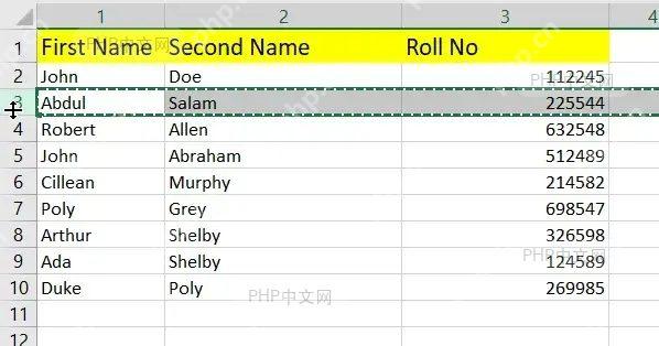Excel 右键选择插入剪切单元格移动表格内容