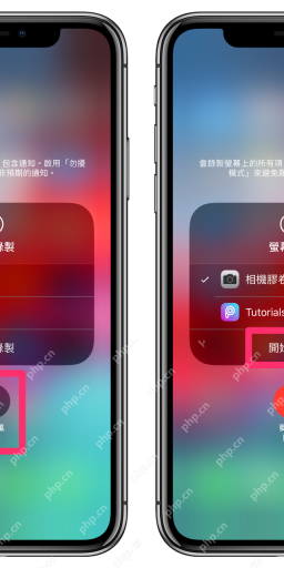 iPhone 长按录屏圆点后麦克风处于关闭状态