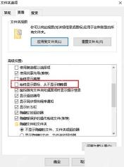 Win10 文件夹选项查看页中的始终显示图标从不显示缩略图
