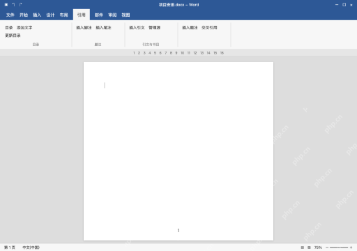 模拟 Microsoft Word 简体中文桌面版完整界面:在正文前预留目录页