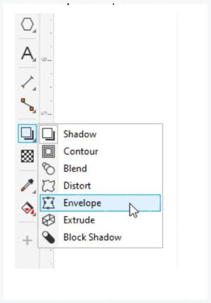 CorelDRAW 工具箱中选择 Envelope 封套工具