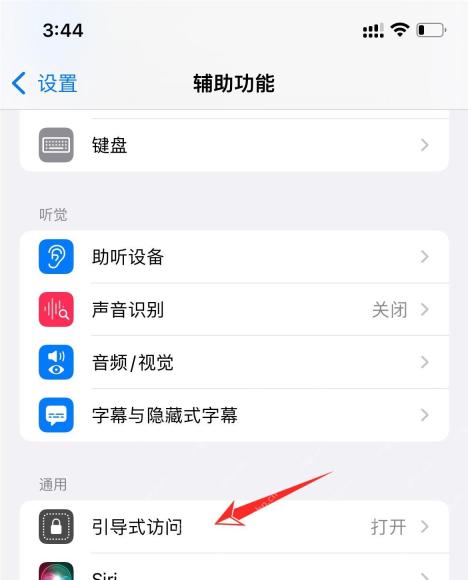 iPhone 辅助功能页面进入音频视觉