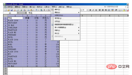 Welche Operationen müssen an den Daten durchgeführt werden, bevor eine Klassifizierung und Zusammenfassung in Excel durchgeführt wird?