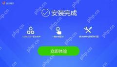 Windows 中文驱动精灵安装完成页面显示立即体验按钮,证明取消推荐软件勾选后主程序仍可按正常流程完成安装并进入软件。