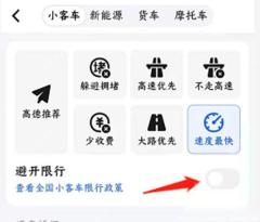 高德地图导航设置里小客车避开限行开关