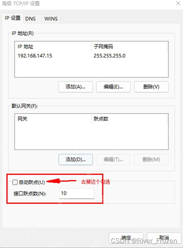 Win11 适配器高级 TCP IP 设置页中检查手动参数入口