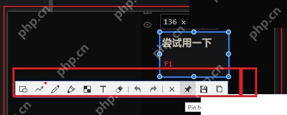 Snipaste Windows 截图工具条高亮复制按钮用于输出带文字的截图