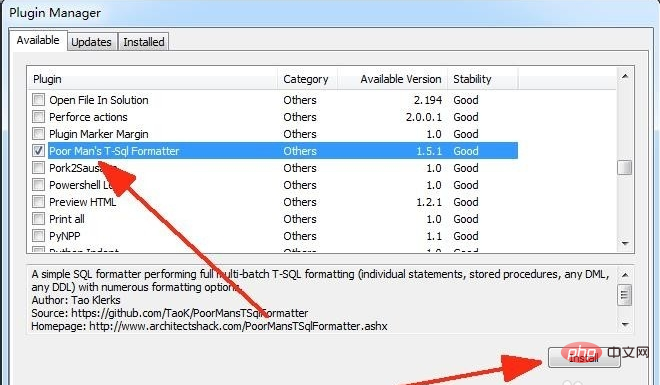 How to format sql statement in notepad++