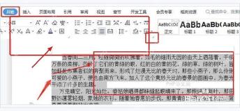 Word 文档中选中图片所在段落准备调整行距