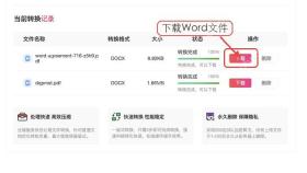 PDF转Word下载Word并检查