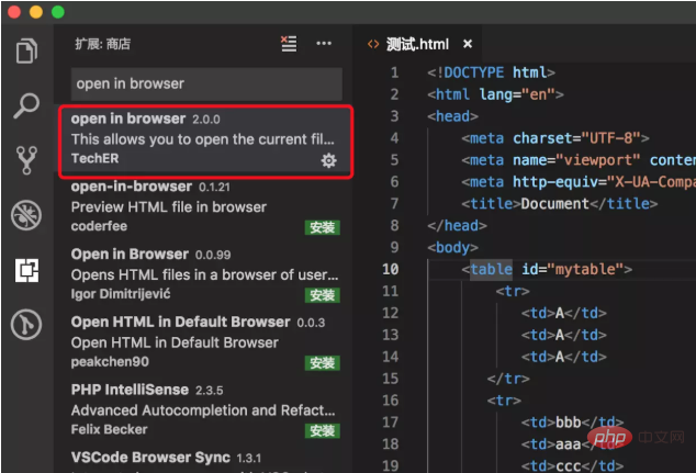 Wie vscode HTML ausführt