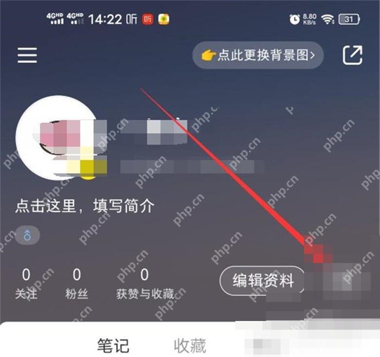 小红书个人页设置入口，用于进入推荐自动刷新设置