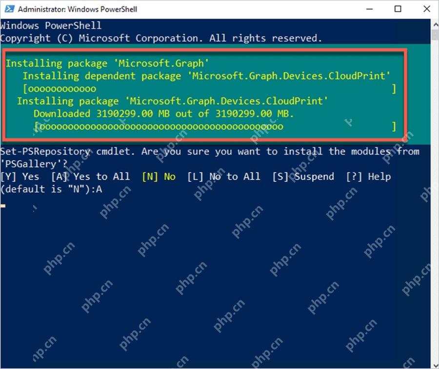 Win11怎么安装PowerShell模块_模块来源与安装范围选择 - php中文网