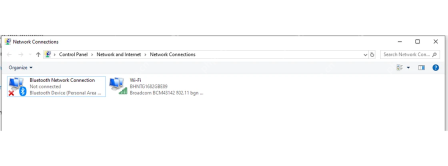 Win10 网络连接窗口显示 Bluetooth Network Connection 蓝牙网络适配器