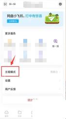 百度网盘 App 我的页主题模式入口