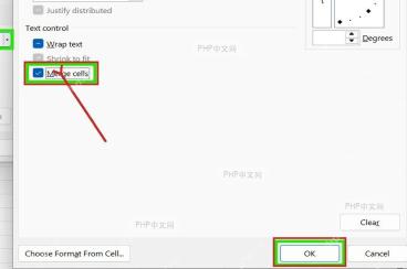 Excel查找格式中勾选合并单元格并确认