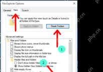 Win10 File Explorer Options 查看页中 Reset Folders 按钮