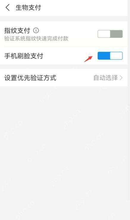 支付宝生物支付页里的手机刷脸支付开关,关闭刷脸支付的关键一步