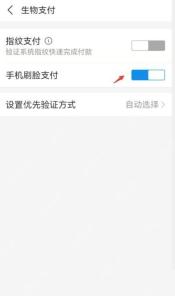 支付宝生物支付页里的手机刷脸支付开关,关闭刷脸支付的关键一步