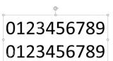 PowerPoint 文本框中输入两行连续数字作为数字滚动素材