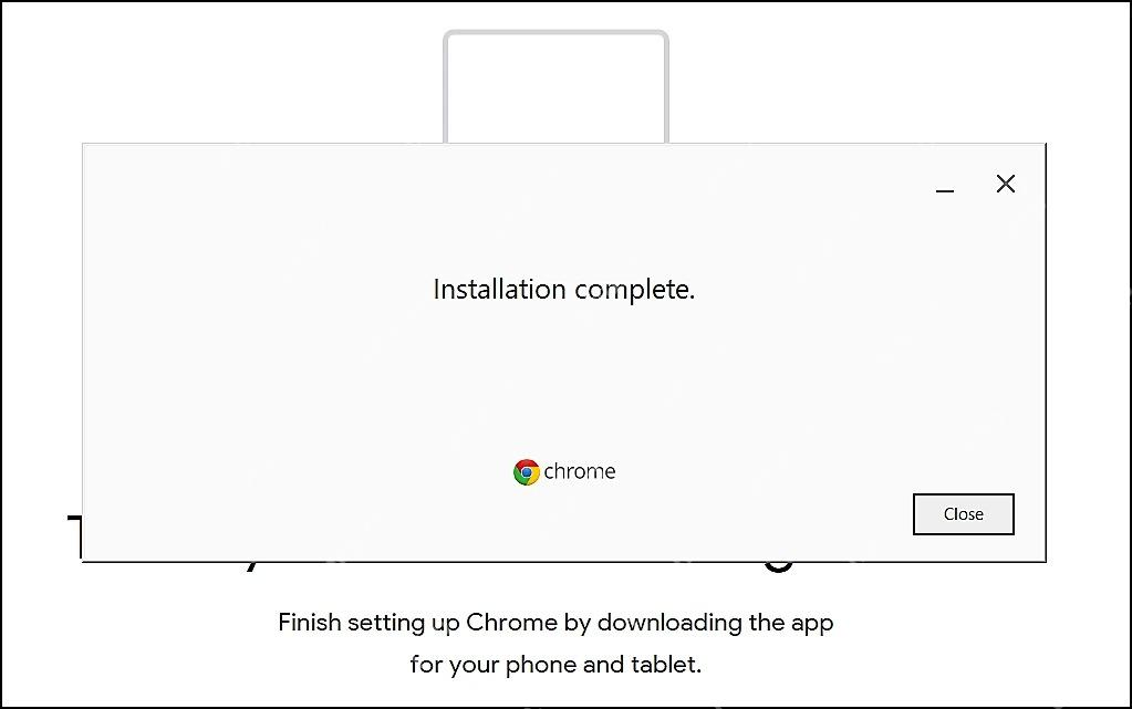 Chrome 安装完成提示