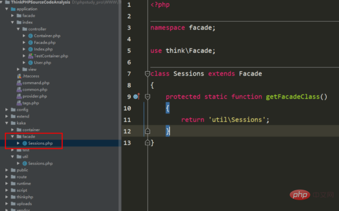 Analyse du code source de la façade ThinkPHP