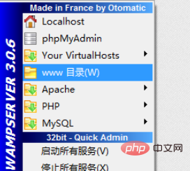 How to modify the phpmyadmin database address in wamp environment