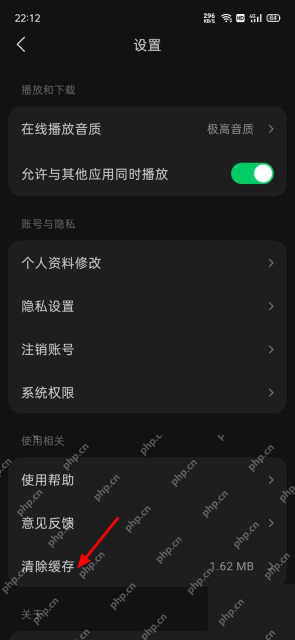 汽水音乐怎么清理应用缓存:查看并点击清除缓存