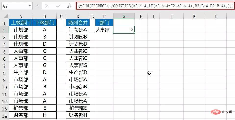 EXCEL 다중 조건 비반복 계수 기능이란 무엇입니까?