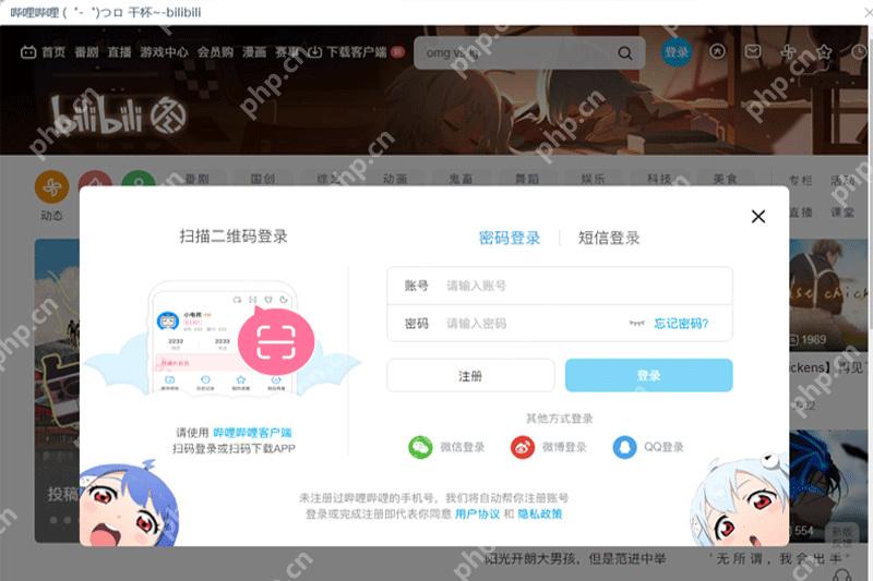 哔哩哔哩第三方登录方式