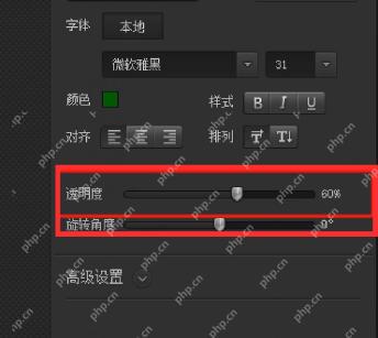 光影魔术手右侧文字样式设置和图片中文字效果