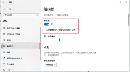Win10 触摸板设置中的总开关