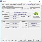 CPU-Z Graphics 标签页显示 NVIDIA GeForce GTX 970 显卡参数