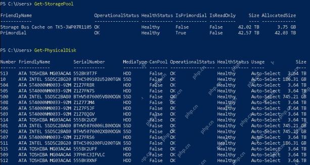 Win11怎么查看存储空间池的物理磁盘状态_故障盘定位方法 - php中文网
