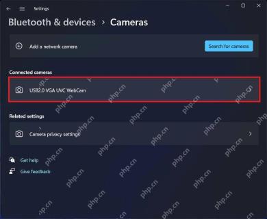 Win11 蓝牙和设备的摄像头列表页面