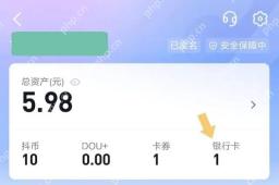 抖音钱包页面中的银行卡入口