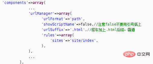 The yii framework hides the index.php file