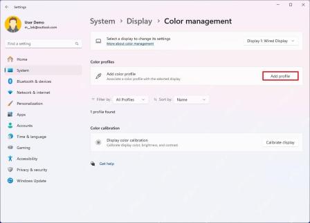 Win11怎么调整显示器颜色配置文件