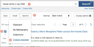 PubMed 网页结果中通过 Send to 选择 Citation manager 导出文献