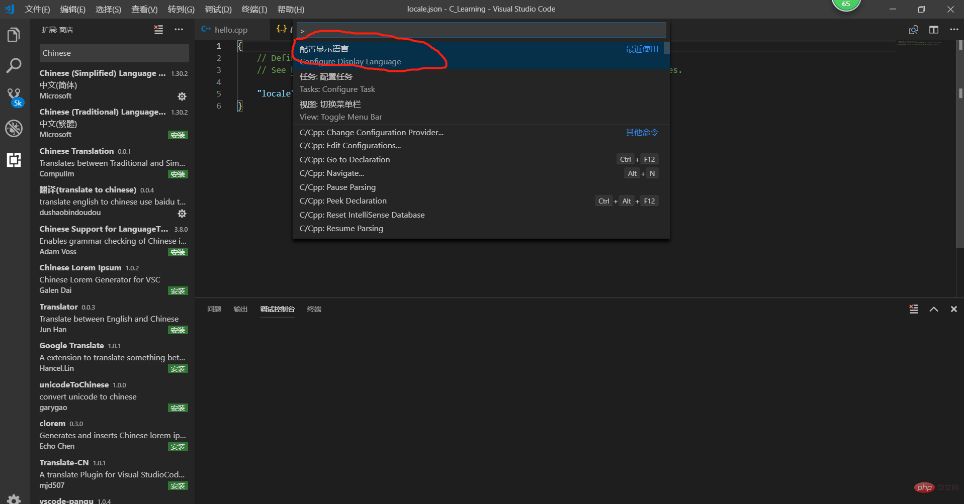 So ändern Sie vscode in Chinesisch